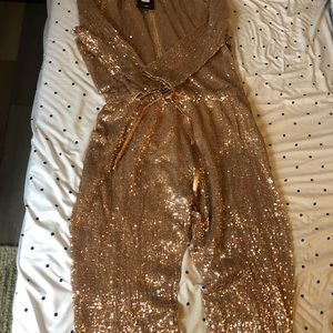 NWT Fashion Nova Sequin Jumpsuit
